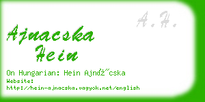 ajnacska hein business card
